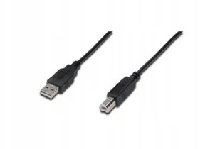 ASSMANN USB2.0 Anschlusskabel 1,8 m USB A do USB B AWG28 Czarny Bulk AK-300105-018-S - Kable USB - miniaturka - grafika 5