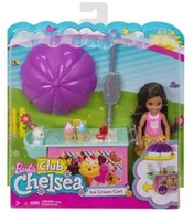 Wózki dla lalek - Mattel Lalka Barbie Chelsea wózek z lodami - miniaturka - grafika 1