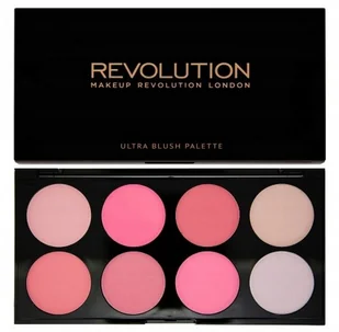 Makeup Revolution Blush & Contour Palette paleta 8 róży do policzków All About Pink 13g - Pudry do twarzy - miniaturka - grafika 3