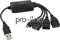 Huby USB - Esperanza HUB USB EA158 Hub 4 Porty USB 2.0 3 x USB 1 x microUSB EA158 5901299925034 (EA158 - 5901299925034) - miniaturka - grafika 1
