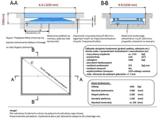 018 01872924 Podnośnik podest nożycowy udźwig 500 kg wymiary platformy 2200x1200mm wysokość podnoszenia min/max 530-800 mm moc 2,3kW) 72924-uniw - Stoły warsztatowe - miniaturka - grafika 3