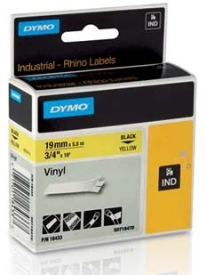 Dymo Taśma winylowa z trwałym klejem- żółta 19mm [S0718470 - Etykiety do drukarek - miniaturka - grafika 4