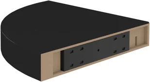 vidaXL vidaXL Narożne półki ścienne, 4 szt., czarne, 25x25x3,8 cm, MDF - Półki do salonu - miniaturka - grafika 7