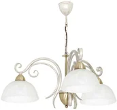 Lampy sufitowe - Luminex Lampa wisząca zwis Aurora White 3x60W E27 srebrny/biały/mosiądz 5973 - miniaturka - grafika 1