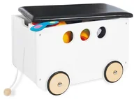 Pojemniki na zabawki - Pinolino Pinolino Opbevaringsbnk med hjul Jim/Hvid - Meble i przechowywanie 213490 - miniaturka - grafika 1