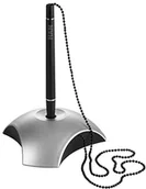 Pojemniki biurowe - Han HAN 2751  77, stojak na długopis Delta Srebrny Edition, piękny kształt, elegancja i styl w bezpieczny sposób, jakość premium z ekstra-długi łańcuszek, ekskluzywne lakierowany, srebrny 2751-77 - miniaturka - grafika 1