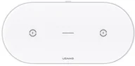 Ładowarki do telefonów - USAMS USAMS Ładowarka indukcyjna 10W Dual Biała CD120JN01 - miniaturka - grafika 1