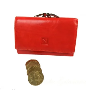 Nicole Portfel Damski Skórzany 14 cm Klamra Skóra Naturalna Z Klapką - Portfele - miniaturka - grafika 7