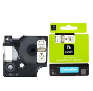 Dymo Taśma do D1 53725 24mm/7m Przeźroczysta/Złoty - Papier do drukarek - miniaturka - grafika 3