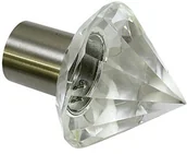 Karnisze - Gardinia 11205 główka fasetą koronka, wygląd stali nierdzewnej 11205 - miniaturka - grafika 1