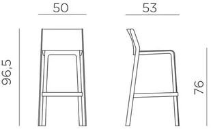 Nardi Stołek wysoki ogrodowy Trill taupe 40350.10.000 - Pozostałe meble ogrodowe - miniaturka - grafika 3