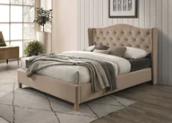 Łóżka - Signal ŁÓŻKO ASPEN VELVET 160x200 KOLOR BEŻOWY 28 ASPENV160BD - miniaturka - grafika 1