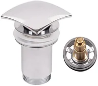 Korki do umywalek - JANO Korek umywalkowy KLIK - KLAK kwadratowy z przelewem S2181 JANO - miniaturka - grafika 1