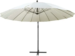 vidaXL Parasol ogrodowy, wiszący, biały, 3 m, słupek aluminiowy vidaXL - Parasole ogrodowe - miniaturka - grafika 3