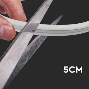 v-tac Neon Flex V-TAC 24V IP68 10mb Cięcie co 5cm 6,5W/m IP68 VT-554 Żółty 260lm - Taśmy LED - miniaturka - grafika 4