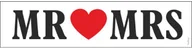 Wesele i ślub - PartyDeco Tablica rejestracyjna "Mr Mrs" TT80 - miniaturka - grafika 1