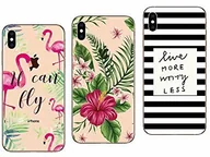 Etui i futerały do telefonów - NOVAGO Novago etui ochronne do iPhone XS Max 6,5 cala, żelowe, miękkie, nietłukące, odporne na uderzenia, motyw reliefowy (X3, wielokolorowe #4) iPhoneXsMax-Flamant2ExotiqueTraitsNoir - miniaturka - grafika 1