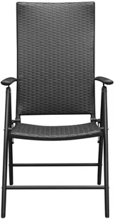 vidaXL 7-częściowy zestaw mebli ogrodowych, czarno-brązowy 3060055 - Meble ogrodowe - miniaturka - grafika 4