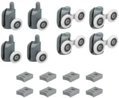 Akcesoria do armatury i ceramiki - EVG TRADE Kaplet rolek do kabiny 25 MM Z ODBOJINKAMI - miniaturka - grafika 1