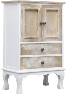 Vida Komoda biała 50x30x80 cm drewniana V-284181 - Komody - miniaturka - grafika 2