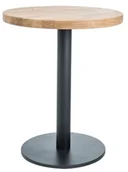 Stoły - Signal Stół PURO II dąb lity 60x60 cm Dąb naturalny PURO2LDCFI60 - miniaturka - grafika 1