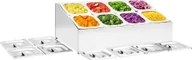 Pozostałe akcesoria kuchenne - vidaXL Ekspozytor z 8 pojemnikami GN 1/6 stal nierdzewna 51225 - miniaturka - grafika 1