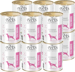 Dolina Noteci 4Vets Dog Diabetes 12x400g - Mokra karma dla psów - miniaturka - grafika 4