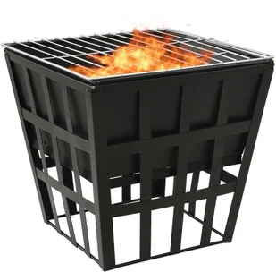 VidaXL Lumarko Palenisko i grill 2-w-1, 34 x 34 x 48 cm, stal! 315089 VidaXL - Paleniska ogrodowe - miniaturka - grafika 3
