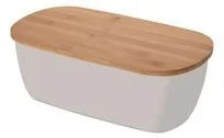 Chlebak z bambusową pokrywą QUBUSS, biały - Chlebaki - miniaturka - grafika 3