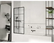 Radaway Modo PNJ 70 parawan nawannowy jednoczęściowy 700x1500 czarny factory 10006070-54-55 - Parawany nawannowe - miniaturka - grafika 2