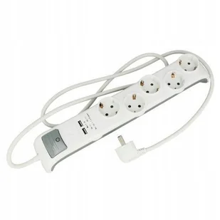 Przedłużacz Listwa Zasilająca 5 Gniazd 2xUSB - Listwy zasilające - miniaturka - grafika 2