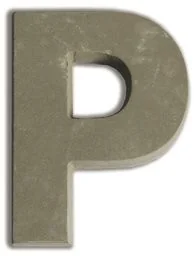 Aladine Litera P z betonu - Decoupage - miniaturka - grafika 2