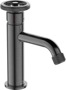 Laveo Bateria umywalkowa z korkiem Klik-Klak grafit MURO BAU 922D - Baterie umywalkowe - miniaturka - grafika 5