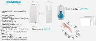 445 SZANI Automatyczna suszarka do rąk PROFESJONALNA kieszeniowa bardzo szybka 44578410 78410-uniw - Suszarki do rąk i włosów - miniaturka - grafika 2