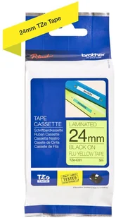 Brother Taśma 24mm BLACK ON FLUO. YELLOW - Akcesoria do kas i terminali - miniaturka - grafika 3