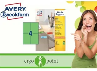 Avery Zweckform Etykiety kolorowe trwałe Zweckform zielone 105 x 148mm 100 ark./op. 3458 - Etykiety samoprzylepne i bloki etykiet - miniaturka - grafika 2