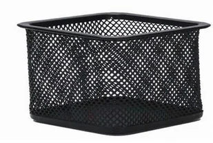 Q-CONNECT Pojemnik na spinacze Office Set, metalowy, kwadrat, czarny KF18475 - Spinacze i klipsy do papieru - miniaturka - grafika 3