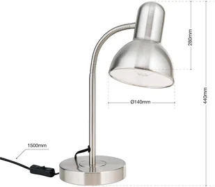 Orion Lampa biurkowa Nemo, elastyczna, nikiel matowy - Lampy stojące - miniaturka - grafika 5