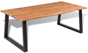 vidaXL Stół jadalniany z drewna akacjowego, 200 x 90 cm - Stoły - miniaturka - grafika 3