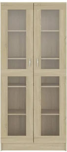 VidaXL Witryna, kolor dąb sonoma, 82,5x30,5x185,5 cm, płyta wiórowa 802771 VidaXL - Witryny - miniaturka - grafika 6