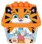 Klocki - Fisher Price Mega Bloks Pojemnik z klockami Tygrysek GCT48 - miniaturka - grafika 1
