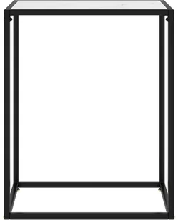 VidaXL Lumarko Stolik konsolowy, biały, 60x35x75 cm, szkło hartowane 322805 VidaXL - Ławy i stoliki kawowe - miniaturka - grafika 2