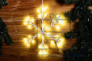 Nexos Świąteczna dekoracja LED - płatek śniegu -30 cm ciepły biały - Oświetlenie świąteczne - miniaturka - grafika 4