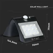 Lampy ogrodowe - V-tac Oprawa VT-767-2 1.5W LED SOLAR WALL LIGHT COLORCODE 4000K+4000k -WHITE +BLACK BODY +++ - miniaturka - grafika 1