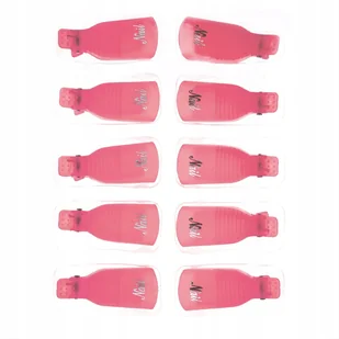 Klipsy Do Usuwania Hybryd Glitteru Róż 10 Szt - Akcesoria do paznokci - miniaturka - grafika 2