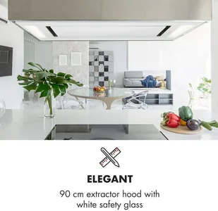 Klarstein Remy 90 Biały (CGCH2-Remy-WH) - Okapy kuchenne - miniaturka - grafika 2