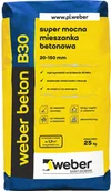 Zaprawy budowlane - Weber Saint-Gobain Beton B30 - super mocna mieszanka betonowa 25 kg - miniaturka - grafika 1