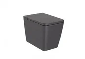 Miski WC - Roca A347537640 INSPIRA SQUARE Miska wc stojąca Rimless BTW 560x370 ONYX - miniaturka - grafika 1