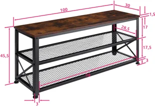 tectake Regał na buty Blackpool - industrialny ciemny 404289 - Szafki na buty - miniaturka - grafika 6