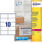 Dodatki do drukarek i skanerów - Avery l7992 25 odporna na warunki atmosferyczne etykiety na przesyłki (10 sztuk na arkusz, 99,1 X 57 MM) 250 etykiety białe L7992-25 - miniaturka - grafika 1
